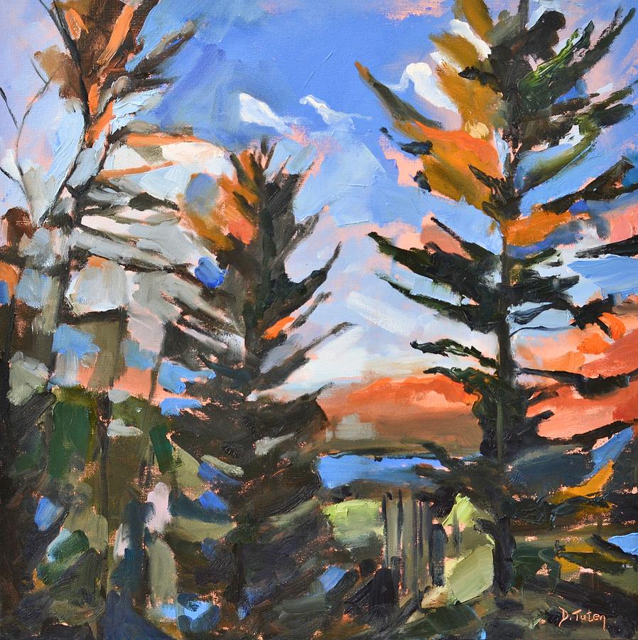 November View From Liza Janes Painting by Donna Tuten