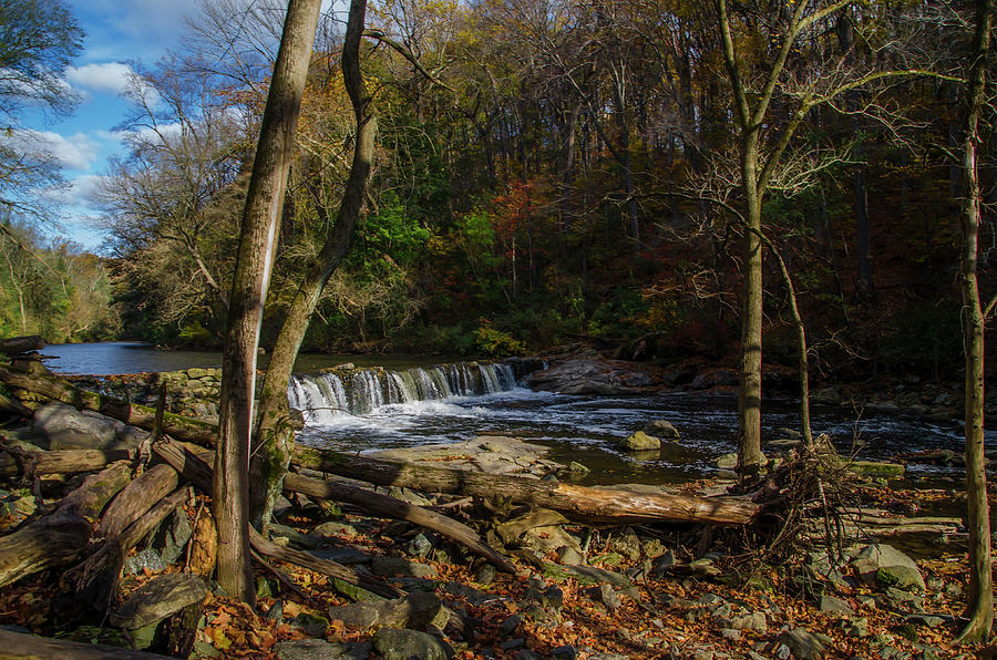 November - Wissahickon Waterfall Photograph by Bill Cannon