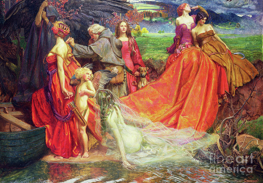 Now is the Pilgrim Year Fair Autumns Charge Painting by John Byam Liston Shaw