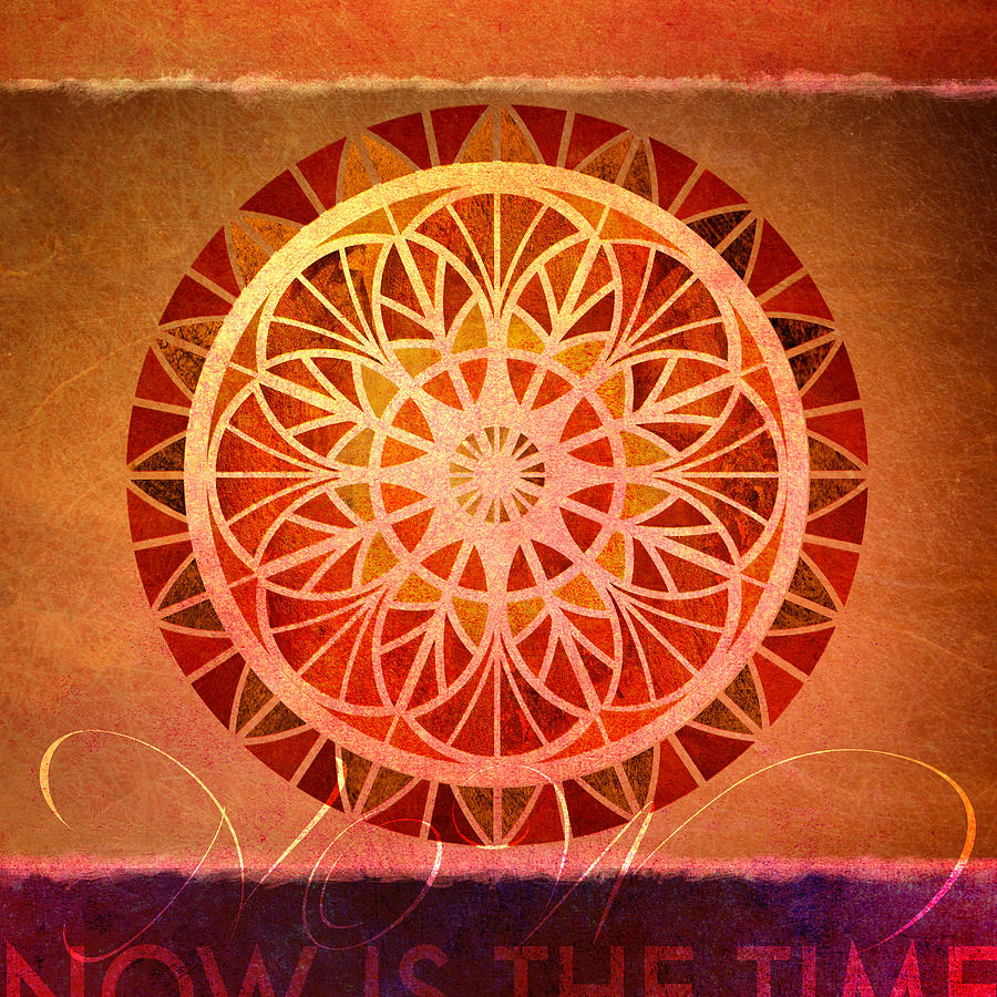 Now Mandala Digital Art by Terry Davis