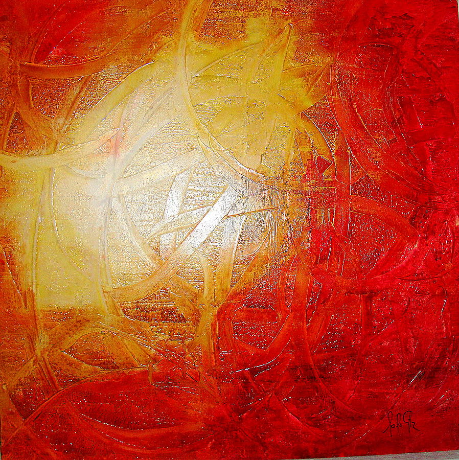 Abstrac Painting - Now you are the light of the world and salt of the earth by Lalo Gutierrez