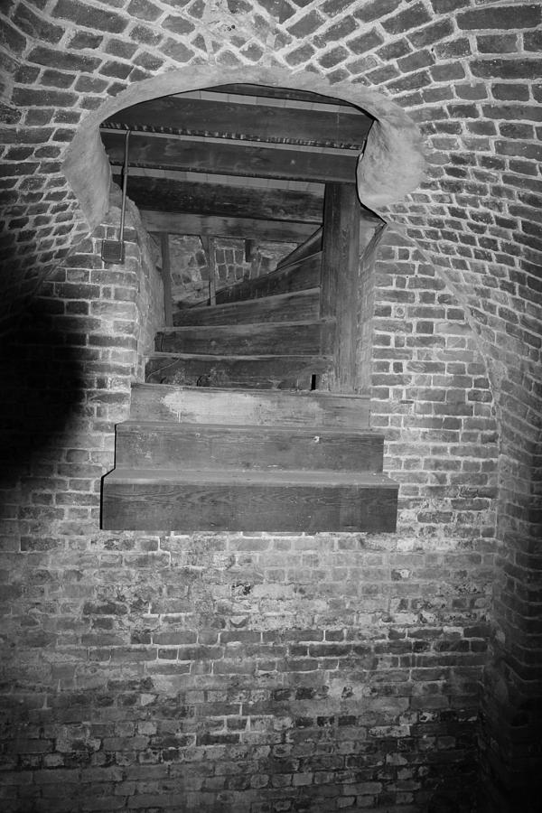 Brick Photograph - Nowhere Stair by Tammy Schneider
