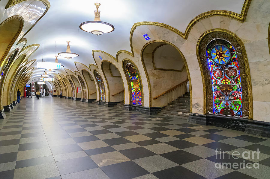 Nowosloboskaya Station Of Moscow Metro Photograph
