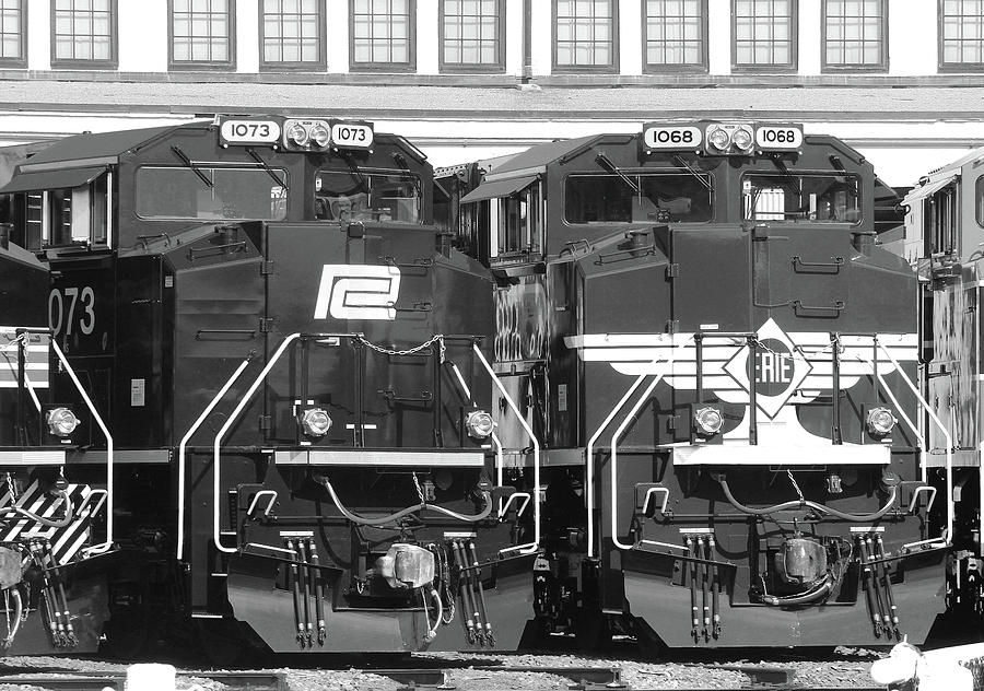 Ns Heritage Locomotives Family Photographs 1068 Day 13 B W Photograph by Joseph C Hinson