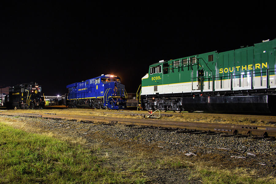 NS Heritage Locomotives Family Photographs 8103 Night 12 Photograph by Joseph C Hinson