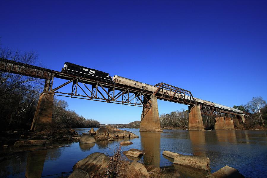 NS Train Crossing the Congaree Photograph by Joseph C Hinson