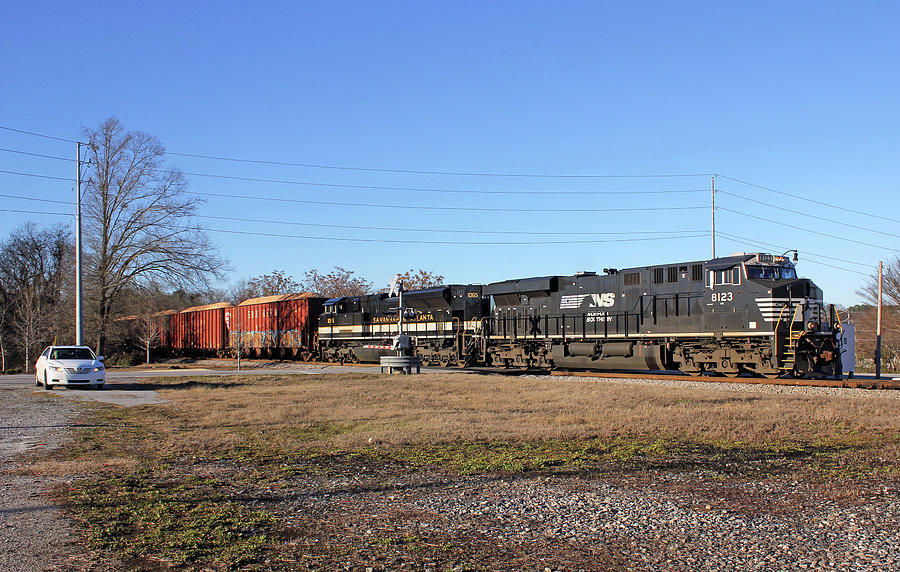 NS Wood Chip Train in Newberry Photograph by Joseph C Hinson
