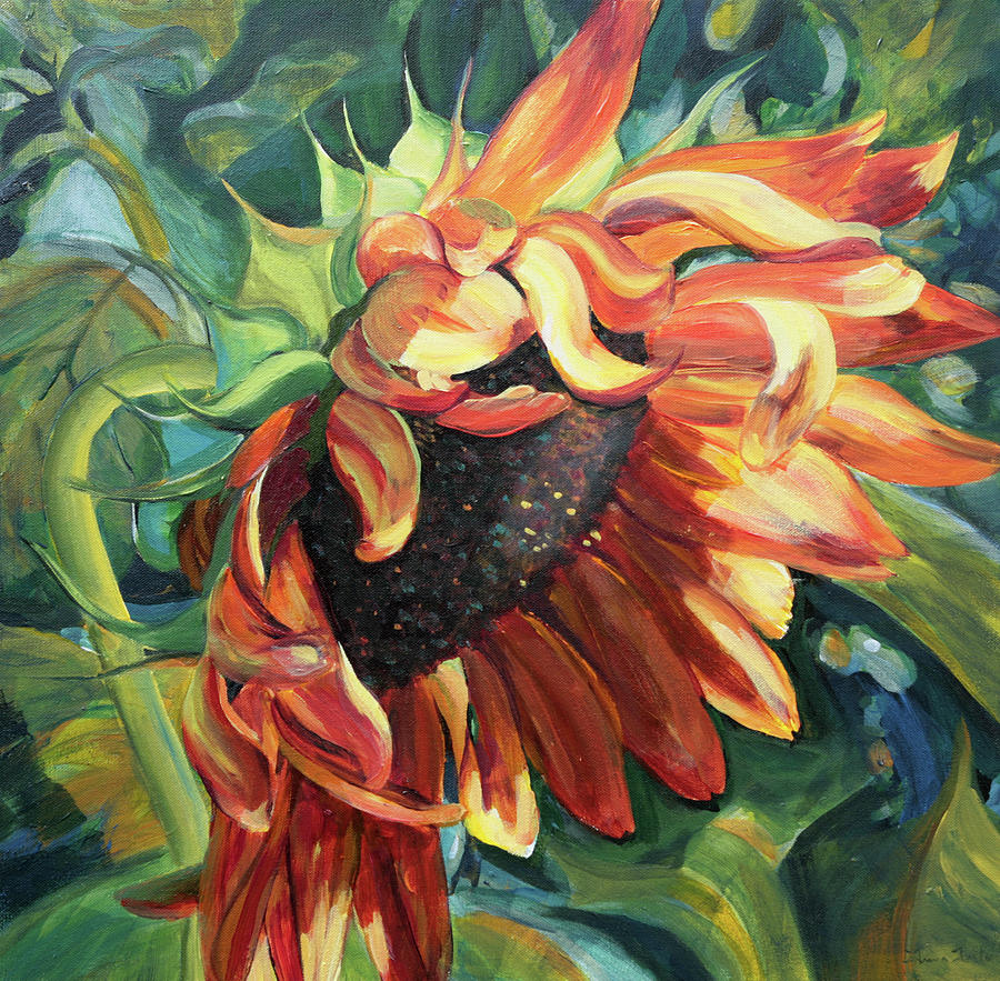 Sunflower Painting - Nuance by Trina Teele