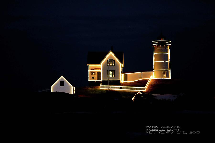 Nubble at Christmas Photograph by Mark Alesse