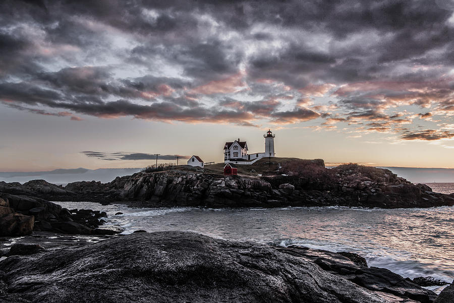 Nubble Light New Years Photograph by Hershey Art Images