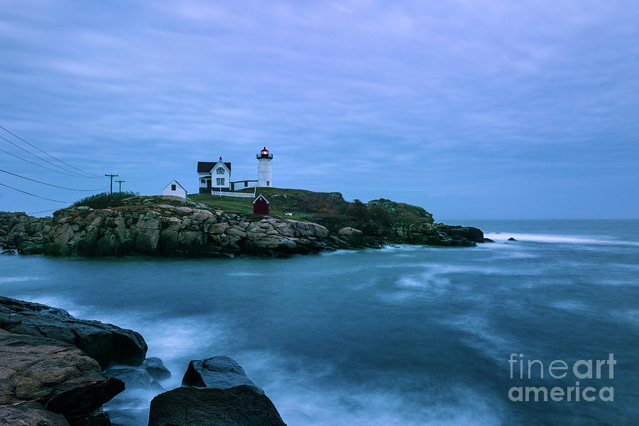 Lighthouse Photograph - Nubble Lighthouse Blue by John Greim