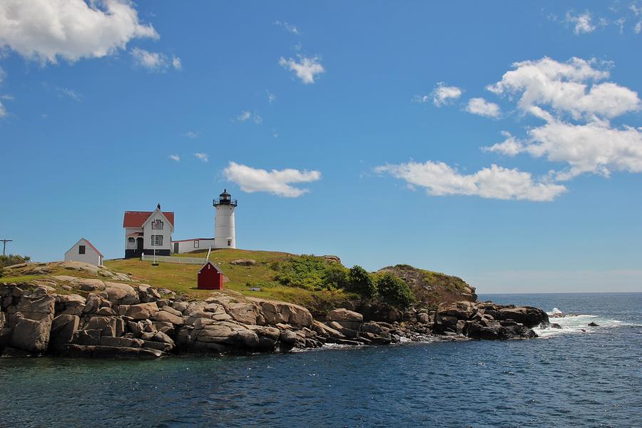 Nature Photograph - Nubble lighthouse by Luisa Azzolini