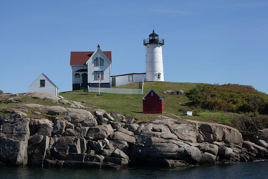 Nubble Lighthouse Photograph by Sue Schwer - Fine Art America