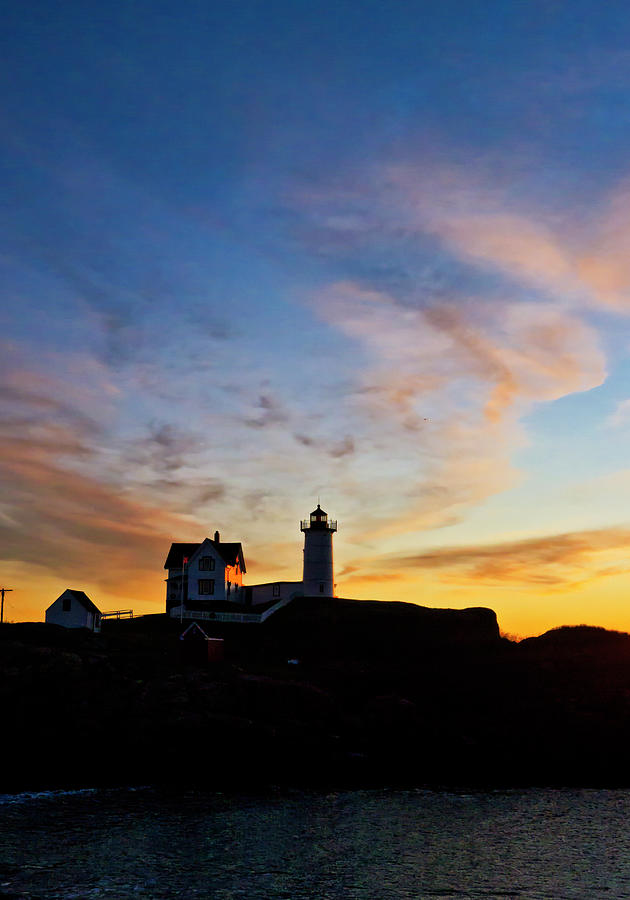 Nubble Lighthouse Sunrise 3 Photograph by Steven Ralser