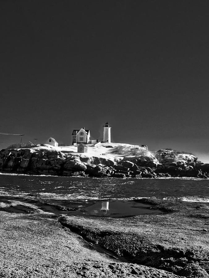 Nubble lighthouse - York - Maine Photograph by Steven Ralser