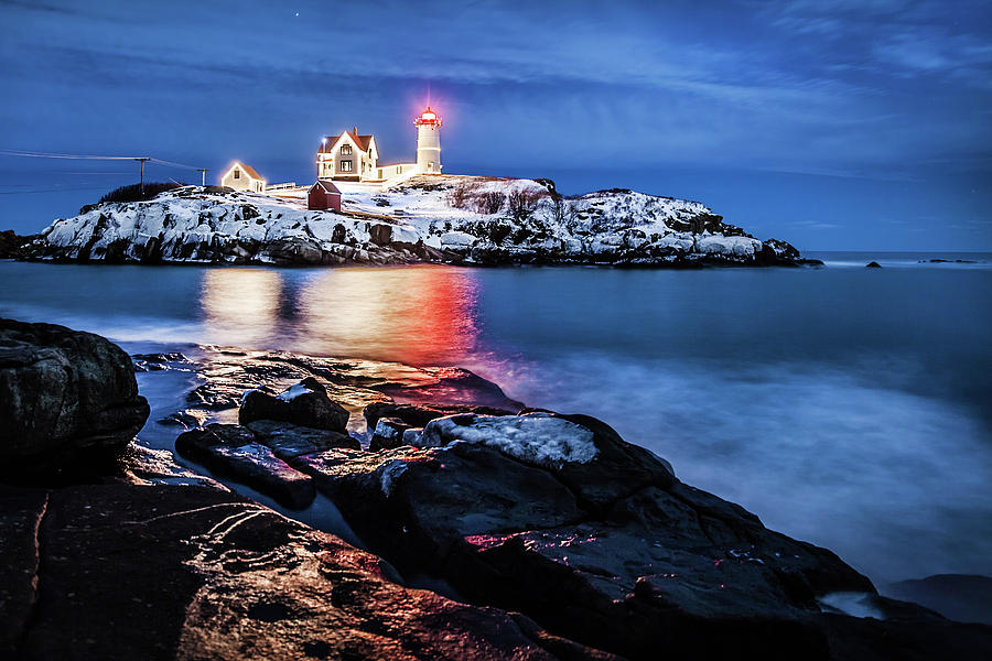 Nubble Lights Photograph by Robert Clifford