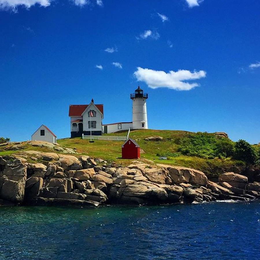 Landscape Photograph - #nubble #ligthouse #maine #usa by Luisa Azzolini
