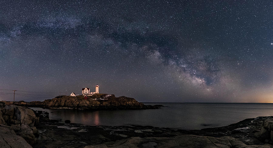 Nubble South Side pano Photograph by Hershey Art Images