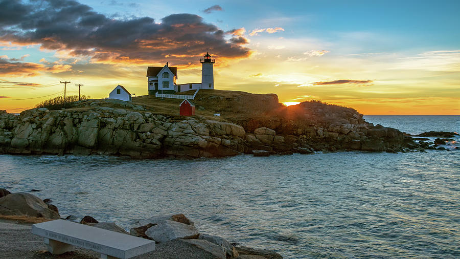 Nubble's Glow Photograph By Mike Mcquade - Pixels