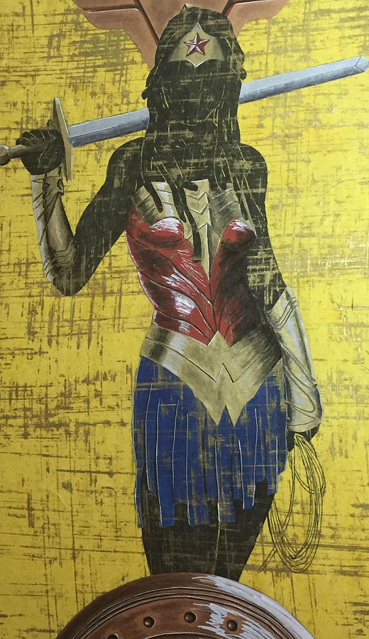 Nubia on Guard Mixed Media by Edmund Royster