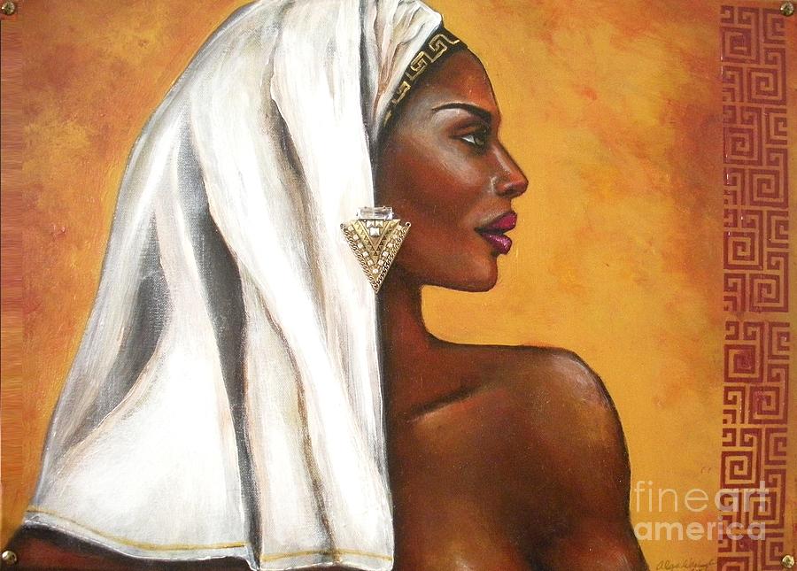 Nubian Beauty Painting by Alga Washington