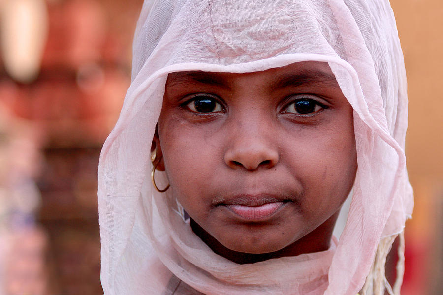 Portrait Photograph - Nubian girl in color by Anze Polovsak