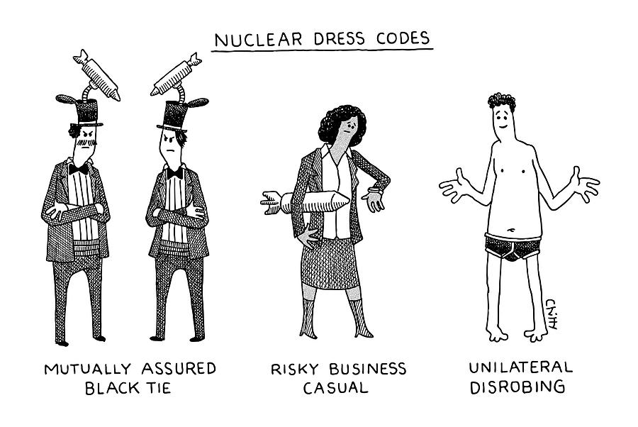 Nuclear Dress Codes Drawing by Tom Chitty