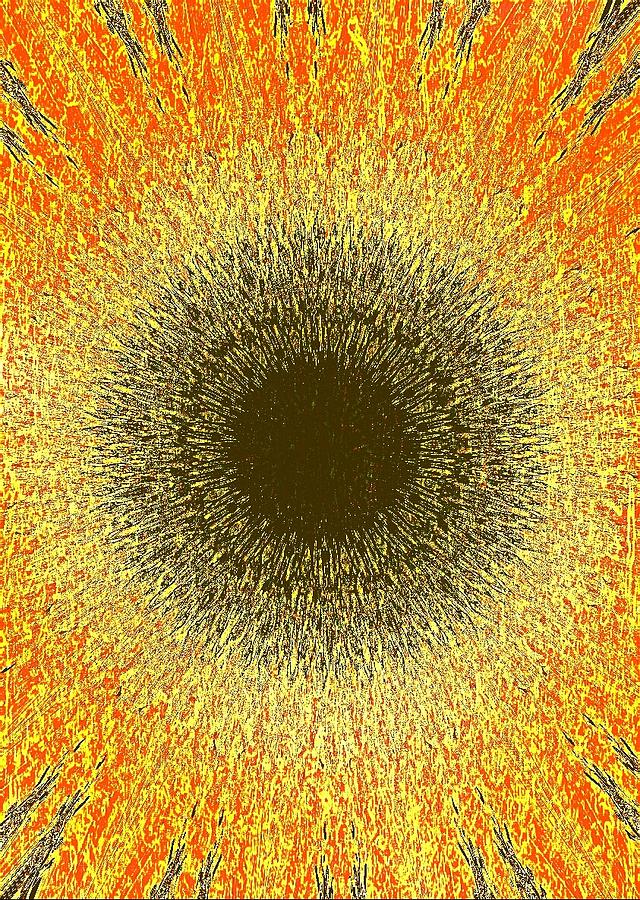 Popcorn Digital Art - Nuclear Sunflower by Pamela Smale Williams