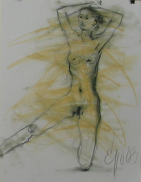 Nude 3 Painting by Elizabeth Parashis