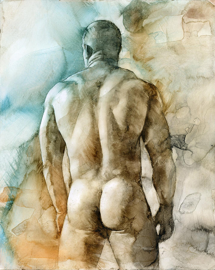 Male Painting - Nude 51 by Chris Lopez