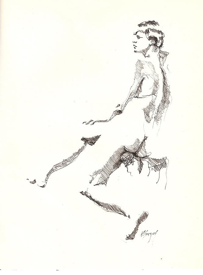 Nude 7 Drawing by R  Allen Swezey