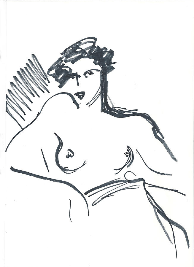Nude Drawing - Lee Miller by Man Ray Revisited by Rob Prince