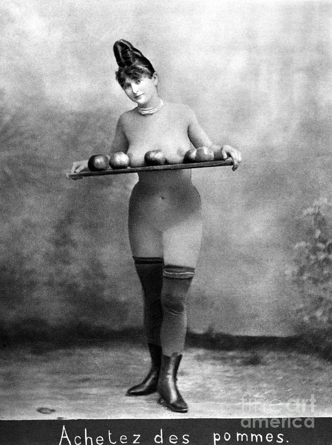 NUDE AND APPLES, c1880 Painting by Granger
