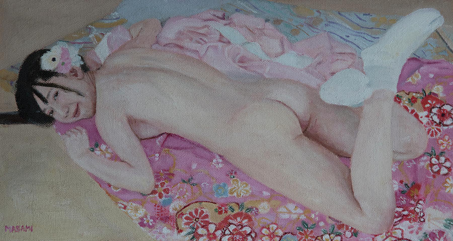 Nude and Kimono 1 Painting by Masami Iida