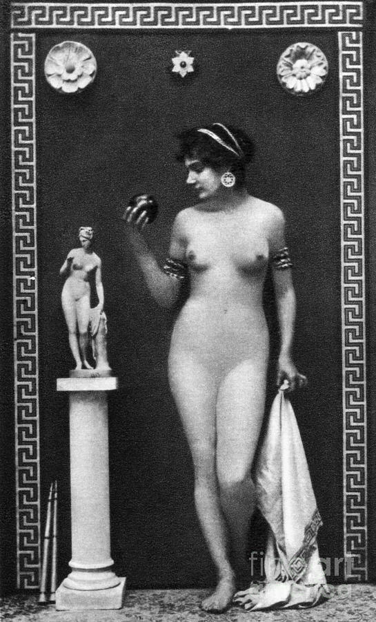 NUDE AS APHRODITE, c1900 Painting by Granger
