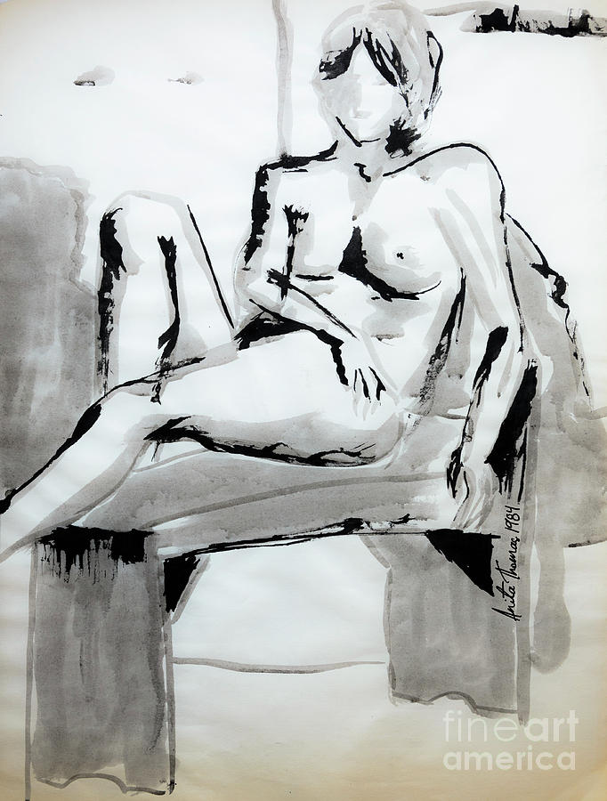 Nude At Rest Painting by Anita Thomas