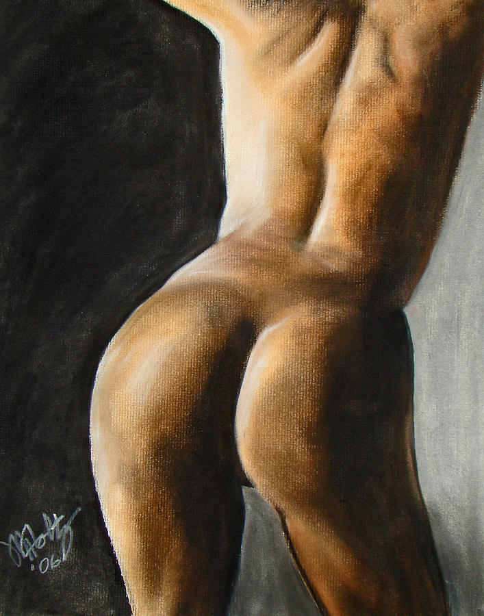 Nude Back Study Pastel by Michael Foltz