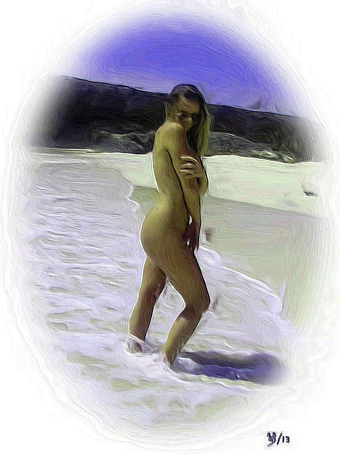 Nude Beach Digital Art by Wayne Bonney