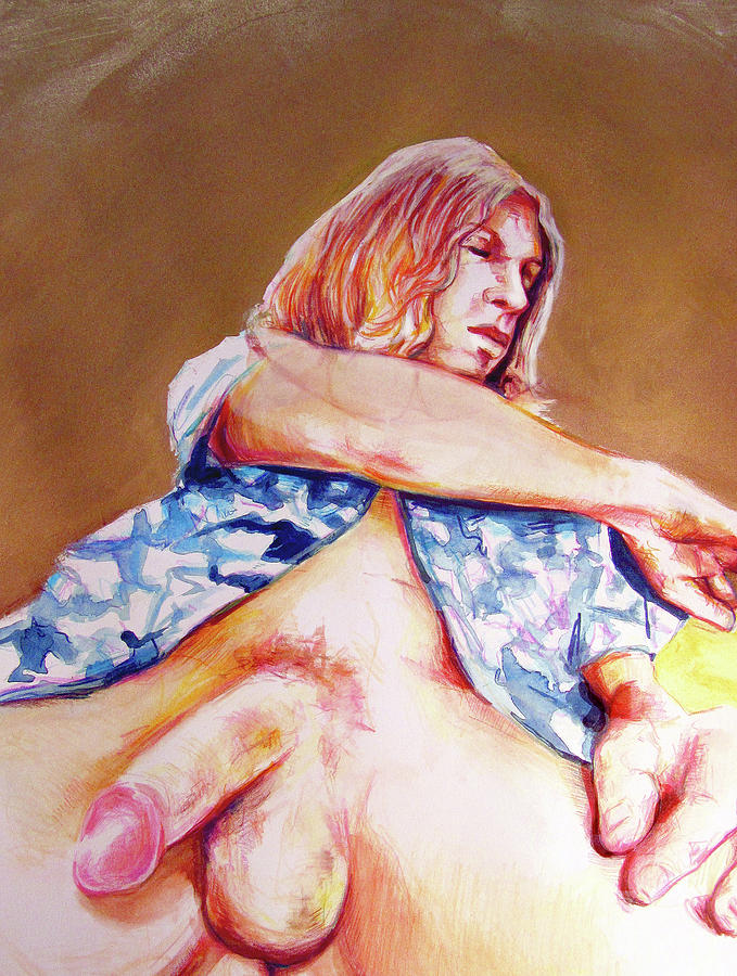 Nude Boy With Golden Hair Painting