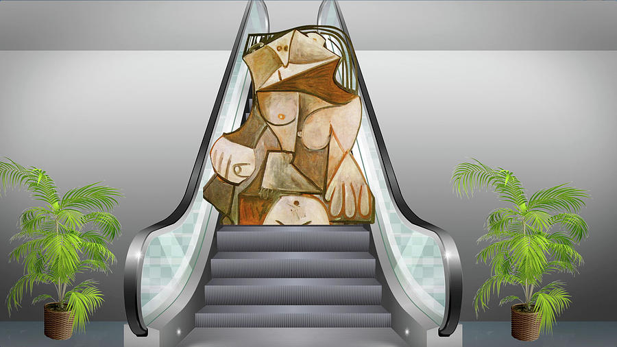 Marcel Duchamp Digital Art - Nude Descending An Escalator by Eric Bickernicks
