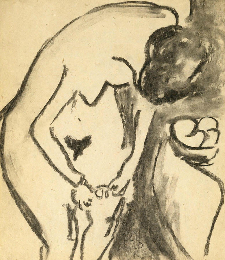 Nude  #1 Drawing by Ernst Ludwig Kirchner