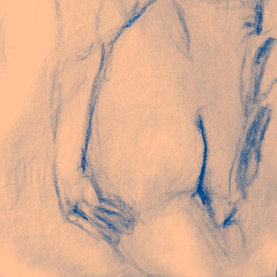 Nude Female Buttocks Drawing by Sheri Parris