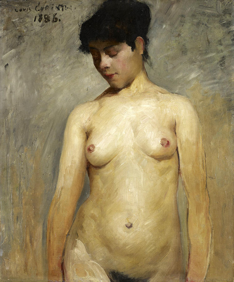 Nude Girl, A Study Painting by Lovis Corinth