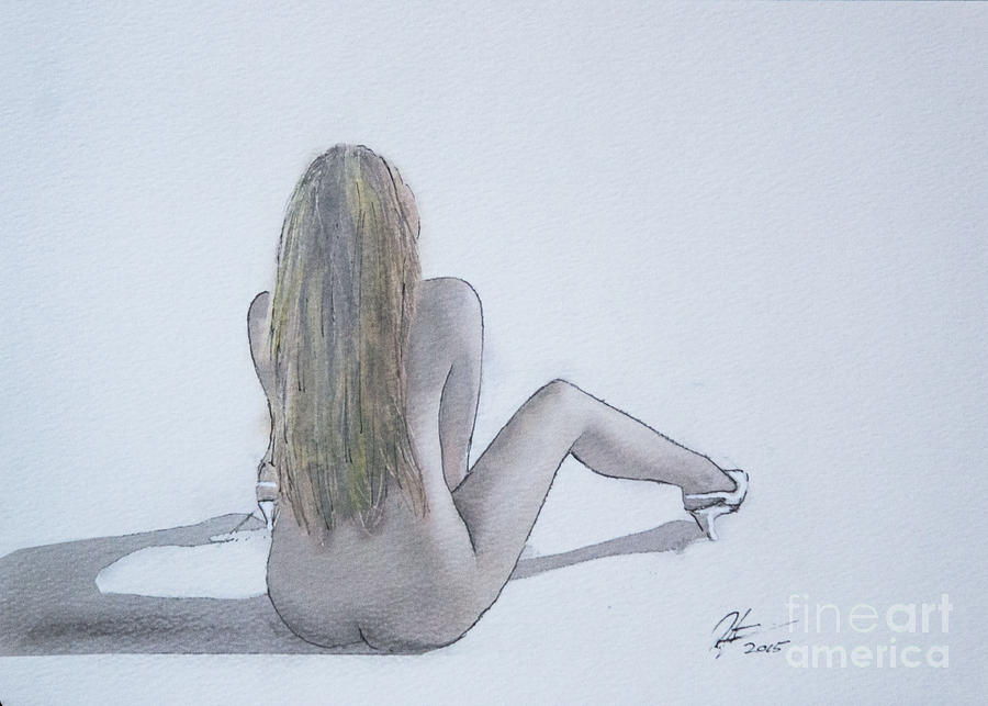 Nude in pastel Mixed Media by Roger Lighterness