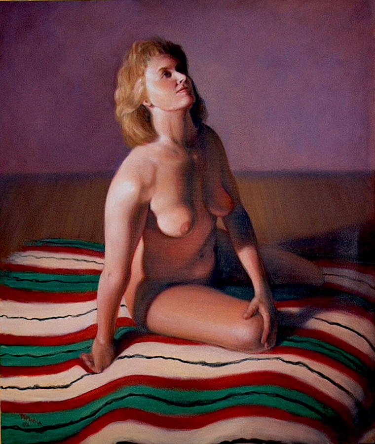 Nude Looking Up Painting by Donelli  DiMaria