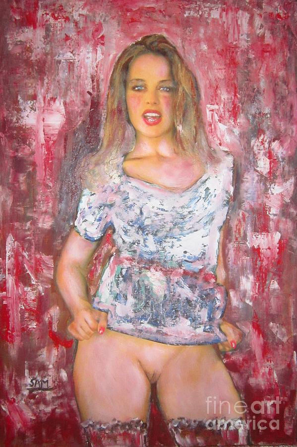 Nude model  Painting by Sam Shaker
