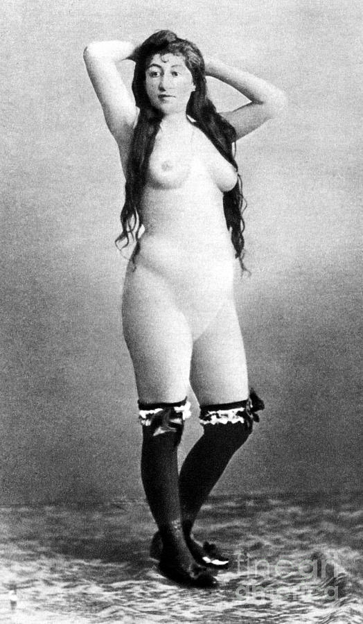 NUDE POSING, c1888 Painting by Granger