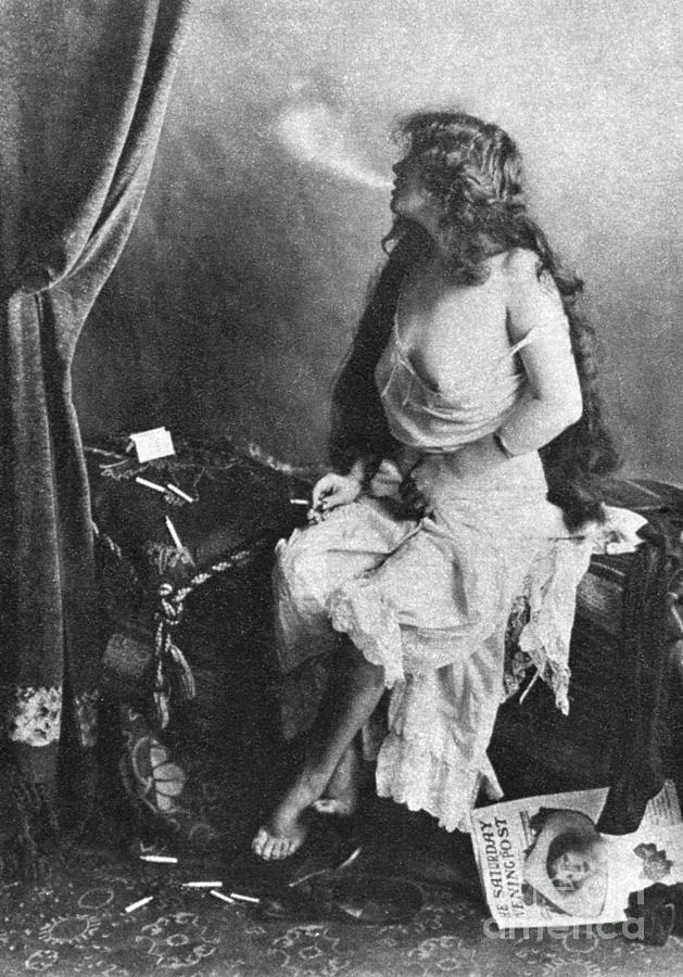 Nude Smoking, 1913 Painting by Granger