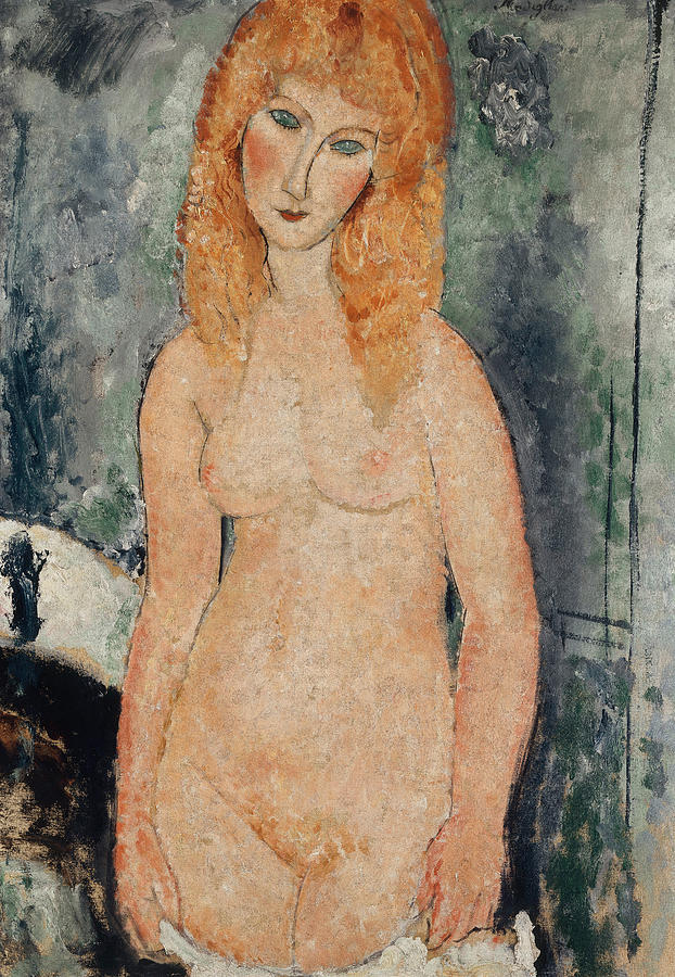 Nude Standing Painting by Amedeo Modigliani