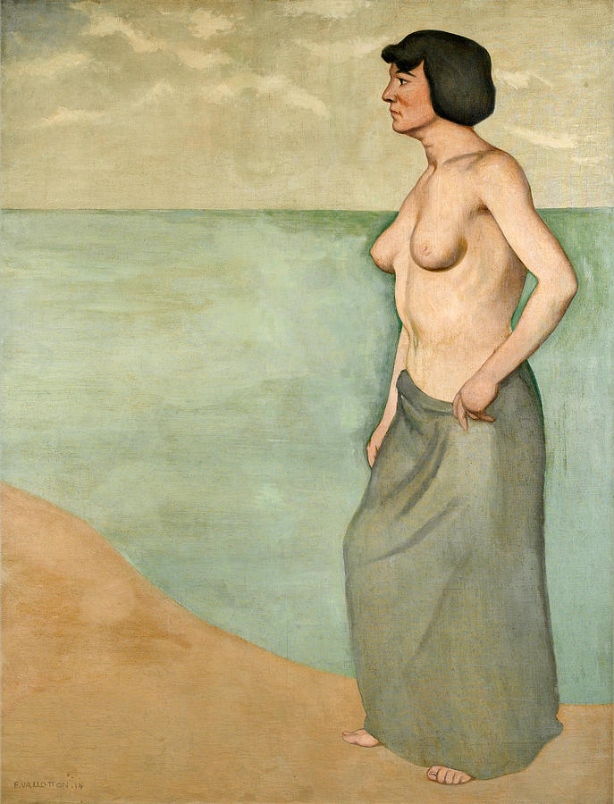 Nude Standing Woman Painting by Felix Vallotton